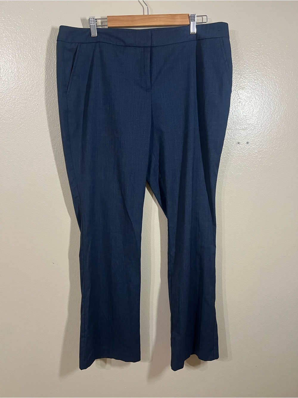 New York & Company Dark Navy Straight-Leg Trousers